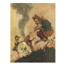 Postal del Faerie del vintage