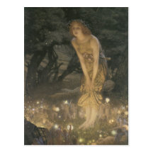 Postal del Faerie del vintage