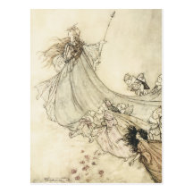 Postal del Faerie del vintage