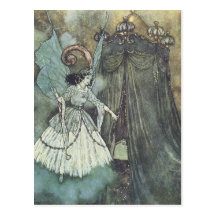 Postal del Faerie del vintage
