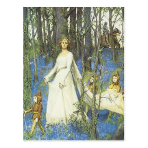 Postal del Faerie del vintage