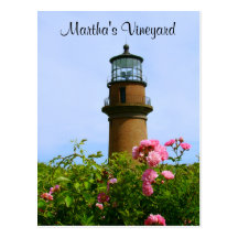 Postal del faro de Aquinnah del Martha's Vineyard