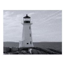 Postal del faro de la ensenada de Peggy