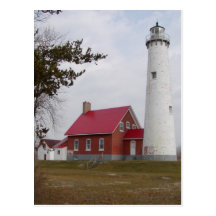 Postal del faro de Tawas