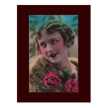Postal del francés del vintage
