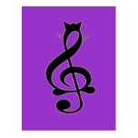 Postal del gato del jazz