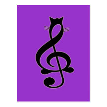 Postal del gato del jazz