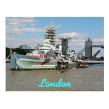 Postal del HMS Belfast Thames Londres Reino Unido