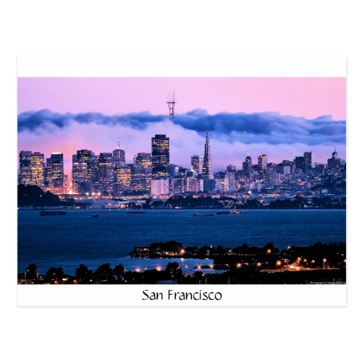 Postal del horizonte de San Francisco