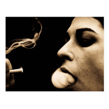 Postal del humo del cigarrillo