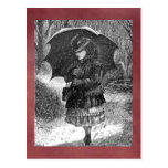 Postal del invierno del vintage