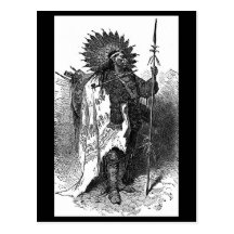 Postal del jefe indio