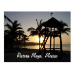 Postal del mar del Caribe de Cancun México del may