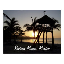 Postal del mar del Caribe de Cancun México del may