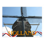 Postal del molino de viento de Holanda