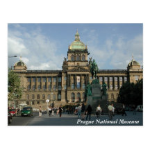 Postal del Museo Nacional de Praga