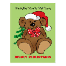 Postal del navidad de Beary