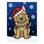 Postal del navidad de Kawaii Terrier australiano