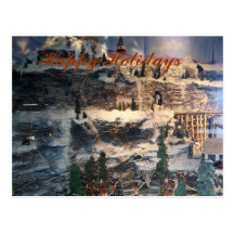 Postal del navidad de la escena del invierno