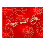 Postal del navidad de los copos de nieve:: Paz, am