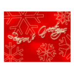 Postal del navidad de los copos de nieve:: Saludos