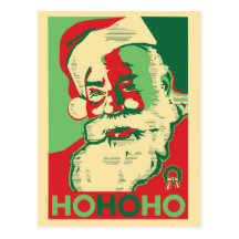 Postal del navidad de Santa - HoHoHo