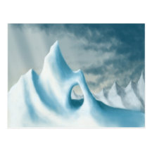 postal del paisaje del invierno del snowpeak