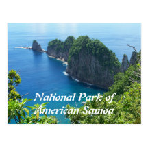 Postal del parque nacional de American Samoa