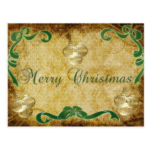 Postal del pergamino del navidad