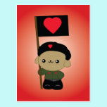 Postal del perrito de la revolución de la abrazo tarjetas postales