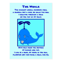 Postal del poema de la ballena