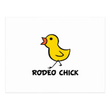Postal del polluelo del rodeo