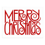 Postal del rojo de las Felices Navidad