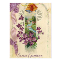 Postal del saludo de Pascua del día de fiesta del 