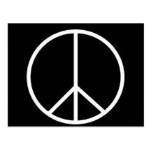 Postal del signo de la paz