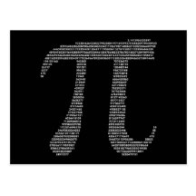Postal del símbolo del pi