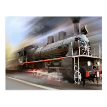 Postal del tren que apresura
