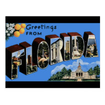 Postal del viaje del vintage de la Florida tarjetas postales