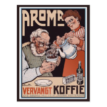 Postal del vintage:   Café: Aroma Vergangt Koffie