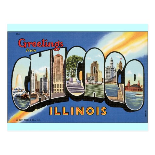 Postal del vintage de Chicago Illinois