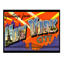 Postal del vintage de Nueva York