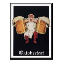 Postal del vintage de Oktoberfest