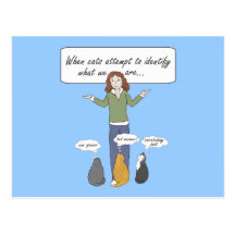 Postal desorientada divertida de los gatitos