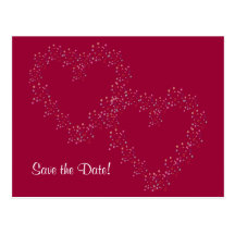 Postal doble de los corazones