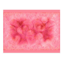 Postal elegante de los corazones del el día de San