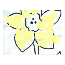 Postal enrrollada de la flor de Pascua