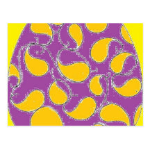 Postal enrrollada del huevo de Paisley Pascua