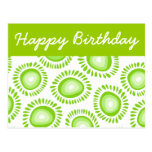 Postal enrrollada verde preciosa del cumpleaños de