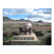 Postal: Estatua del oso del Los Osos