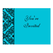 Postal floral de la invitación